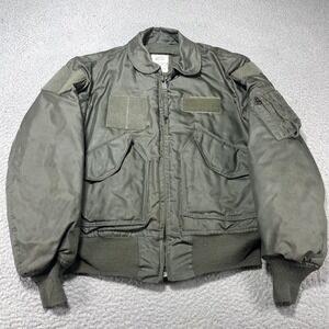 Vintage Avirex Jacket Mens Small Green CWU 45/P Bomber Flight Military 80s